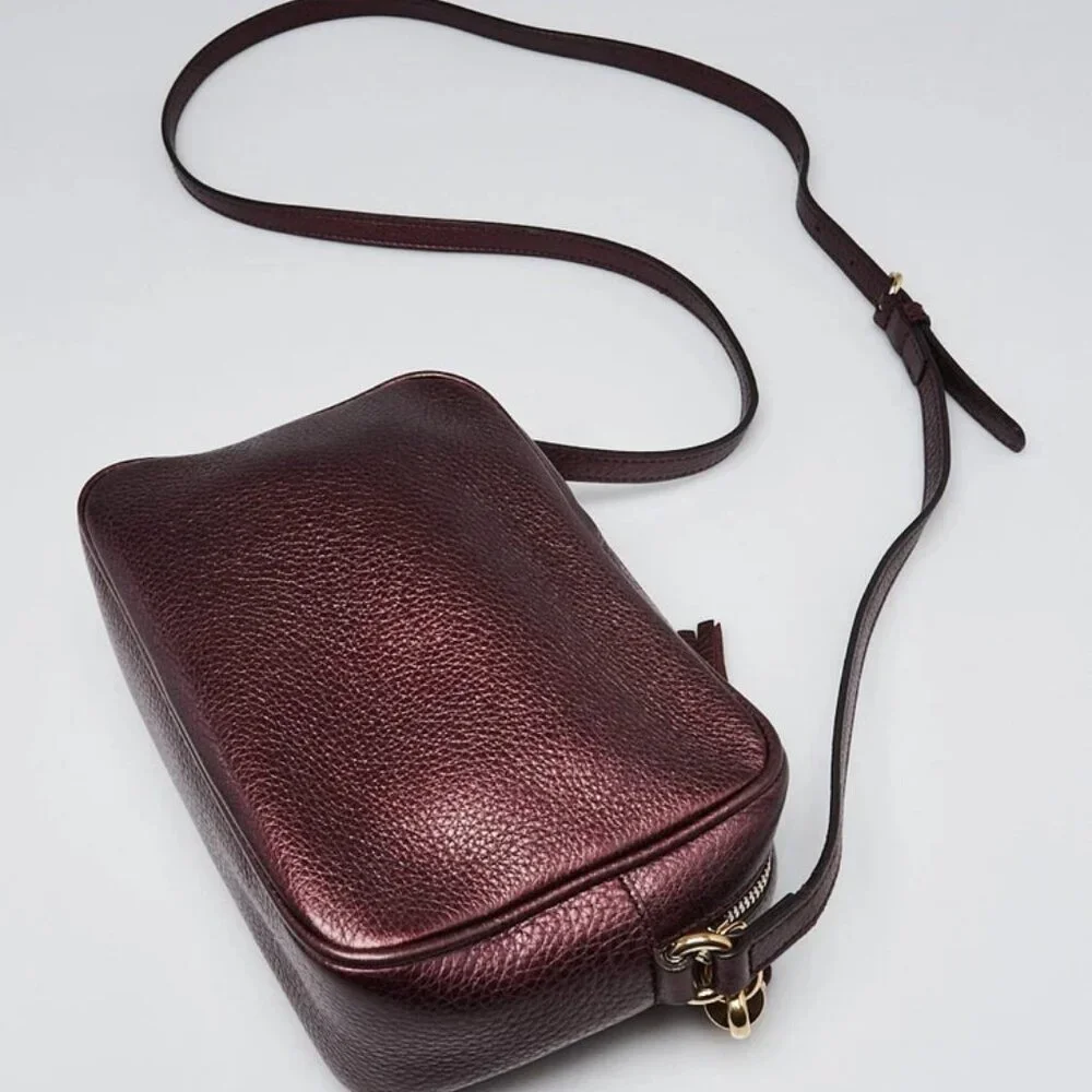 Gucci Purple Metallic Leather Soho Disco Shoulder Bag - Picture 3 of 11